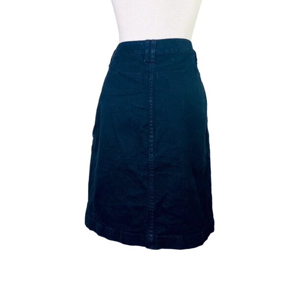 Tommy Hilfiger Y2K Denim Skirt 90s Vintage Button Close Womens SZ 14 Black Jean - Picture 3 of 12